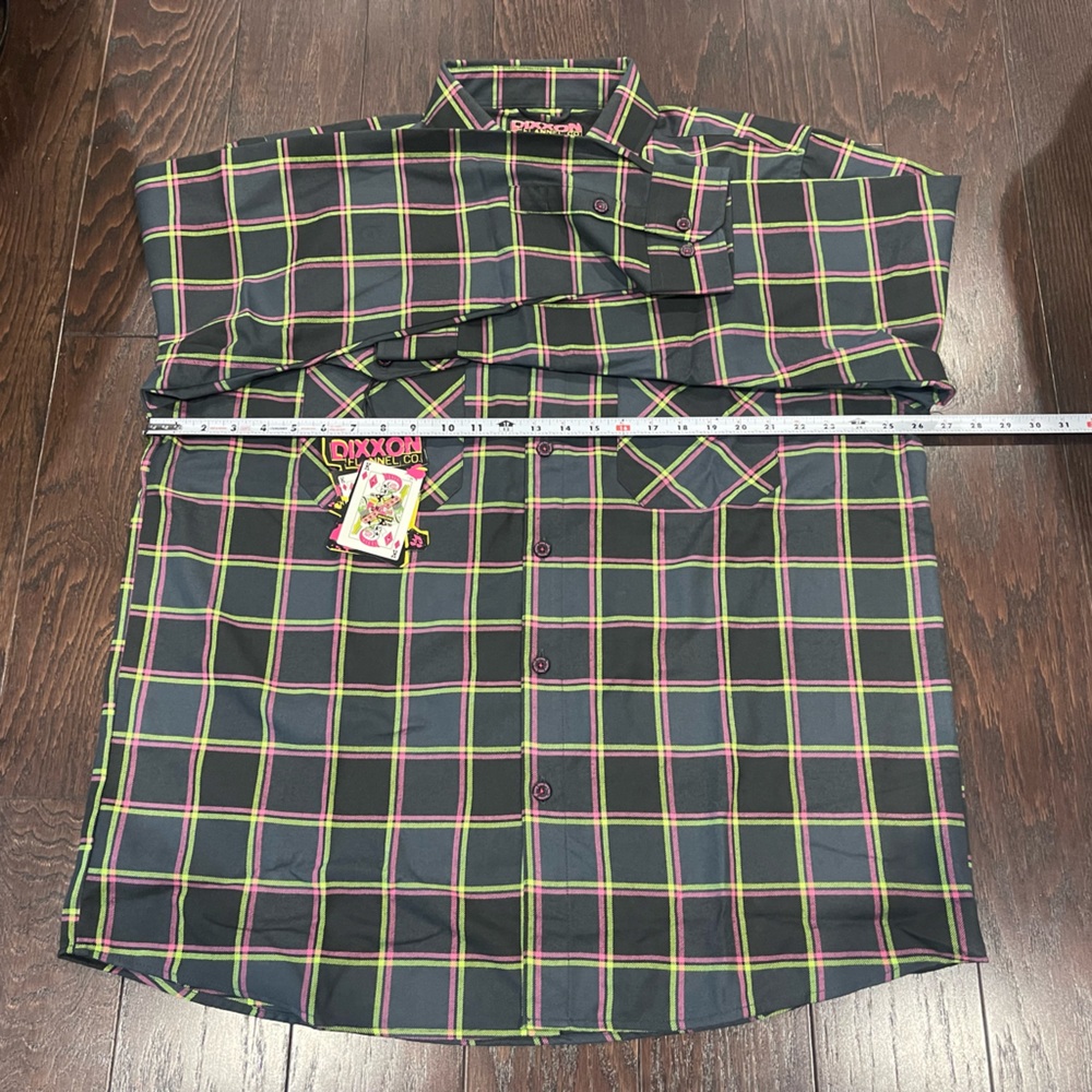 Dixxon Flannel x Punk Rock Museum Men Size 2XL Collab Plaid Button Shirt NEW - Picture 4 of 11